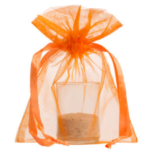 Organza zakjes M oranje