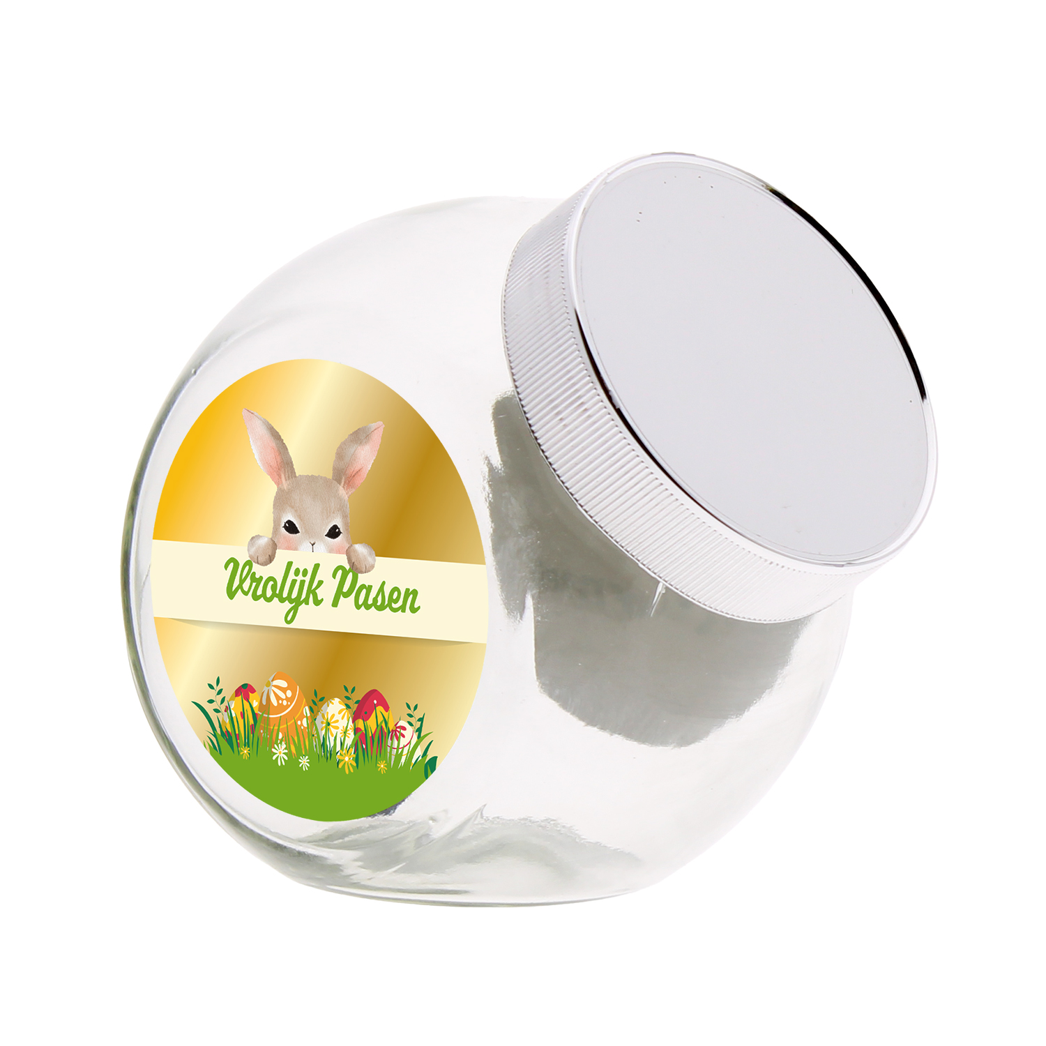 Pot met sticker