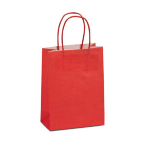 twisted papieren draagtassen gestreept met bodemkarton rood 600×600
